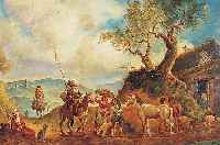 GLASER, LUDWIG, DON QUIJOTE UND SANCHO PAN- SA, ÖL/MALKARTON SIGN. U. DAT. 1949, 31,5 X 40 CM