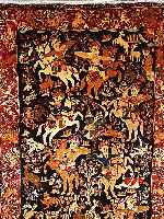 Bidjar, Persien, 332 x 204cm, , EHz 2-3 Flor Wolle, ca.50 Jahre, Jagdmotiv