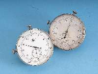 KONVOLUT: 2 JAQUET EINHANDSTOPPER FüR DEN SKANDINAVISCHEN MARKT, 1X UM 1950, 1X UM 1935, BEIDES METALLGEH. VERCHR., D. CA. 63 MM,1X ...
