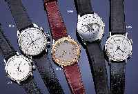 CHARLES CHEVIGNON Armbanduhrchronograph ModellAtlantikflieger, Ref.-Nr. 22/100, Schweiz um1992, Edelst., Boden u. Krone verschr., Leder-band Orig. ...