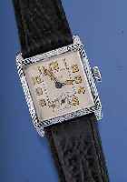 BULOVA Herrenarmbanduhr, Ref.-Nr. 3631061, USA um 1929, Metall m. WG-Auflage, Lünette teilw. emaill., gefert. nach Patent von Januar1927, Blatt ...
