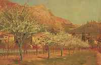 STOCK, FRANZ, GEB. 1896 BERLIN, FRüHLINGS- LANDSCHAFT BEI ARCO AM GARDASEE, ÖL/LWD, RE. U. SIGN., CA. 41 X 50 CM, R.