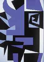 Vasarely, Viktor, Farbserigraphie von 1989, handsigniert und num. 162/200, ca. 62 x 40 cm, u.Gl., R.
