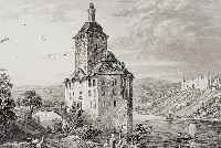 KONVOLUT AUS 11 STAHLSTICHEN, UM 1850, MIT VERSCHIEDENEN ANSICHTEN AUS DER SCHWEIZ, U.A. EGLISAU, BURG NEUFCHATEL, CHILLON, KLOSTER ...