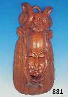 Große Voodoo-Kultmaske, Senegal, 70er Jahre, Ebenholz geschnitzt, schöne Maserung, 43 x 93 x 27 cm, ca. 11 kg., gereinigt, hervorragende Schnitzerei