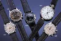 GALLET Armbandchronograph, Schweiz um 1940, Metall verchr., Carree-Cambre-Form, Boden u. Glasrand gedr., schw. Blatt rest., aus der Mitte gez. ...