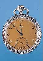 ZENITH HERRENTASCHENUHR MODELL LEPINE, REF.-NR. 8164, SCHWEIZ UM 1920, TULASILBER BER., ROTVERG. MONOGR. "RJ", VERG. BLATT FL., ...