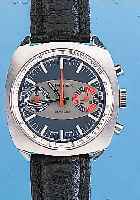 DIAREX Armband Chronograph Modell Incabloc, Ref.-Nr. 590, Schweiz um 1968, Edelst., Boden geschr., bei Fertigst. wassergesch., Carree- Cambre-Form, ...