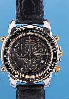SECTOR Armbanduhr Chronograph/Alarm Modell ADV1000, Ref.-Nr. 1851913075, Schweiz um 1995, Edelst. pol., Drücker, Krone sow. Lünet-te ...