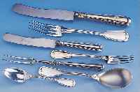101-TEILIGES BESTECK, 800ER SILBER, BRUCKMANN & SöHNE, UM 1900, BES.-MONOGR., BEST. AUS: 12 MESSER (GRIFFE GEFüLLT, KLINGEN STAHL), 25 ...