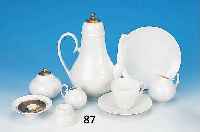 Service, Rosenthal, Romance, 60er Jahre, Porzellan, z.T. mit Goldstaffage, best. aus 6 Tassen mit Untertassen, 2 Teetassen mit Untertassen, ...