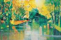 Hilaire, Camille, *1916 Metz, Französischer Künstler, lebt in Paris, nahm viele Motive ausdem "Garten Monets" in Giverny, Hier: Farb- ...