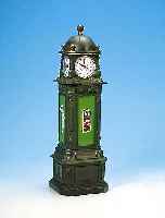 Jubiläumsuhr, zum 100jährigen Jubiläum 1876/1976 der Firma Henkel, Masseguß, in Form einer Standuhr, Seiten mit Persilwerbung,alle ...