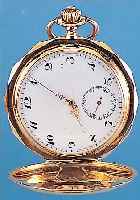 W. WURTH Herrentaschenuhr Modell Janus, Ref.-Nr. 601447, Deutschland/Schweiz um 1912, RG 585/000, beide Schalen sym. guill., Rand mehr-fl., ...