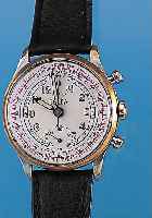 GALLET & CO. Armbanduhr Chronograph Modell Telda, Ref.-Nr. 35840, Schweiz um 1940, Messing verchr./ber., Edelst.-Boden u. Glasr. gedr., Blatt ...