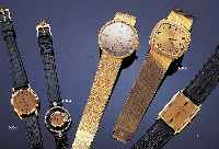 CHOPARD Damenarmbanduhr Happy Diamonds, Ref.-Nr. 20-3929, Schweiz um 1989, GG 750/000, beids. Saphirvergl., 5 Brillanten (3 lose, 2 Brill. ...