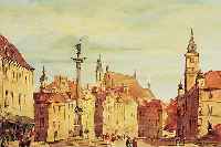 Kotarski, M., zeitgen. polnischer Maler, Blick auf den Siegesplatz von Warschau (Alt- stadt), Öl/Lwd, re. u. sign. und dat. 1984, ca. 47 x 79 ...
