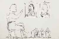 Grosz, Georges, 1893 Berlin-1959 Berlin, Art is eternal, Lithographie aus Interregnum v. 1936, Auflage 42 Exempl., re. u. handsign.,ca. 22 x 27 ...