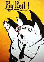 UNGERER, TOMI, PIG HEIL, FARBOFFSET, RE. U. HANDSIGN., BLATTGR. CA. 65 X 56 CM