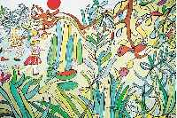 de St. Phalle, Niki, The Jungle, Farb- lithographie, handsigniert, ca. 64,5 x 105 cm