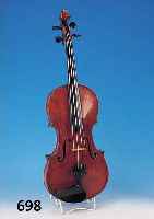 MITTENWäLDER VIOLINE, ENDE 19. JH., ANDREAS-GUEARNERIUS-MODELL, ENGGEFLAMMTER EINTEILIGER BODEN, BERNSTEINFARBEN LACKIERT, ...
