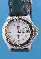 HEUER/TAG HERRENTAUCHERUHR PROFESSIONAL, REF.-NR. WI1150/Z19331, SCHWEIZ 1999, EDELST. MATT., LüNETTE U. KRONE HARTVERG., SAPHIRFLACH-GL., ...