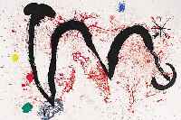 Miro, Joan, Ohne Titel, Farblithographie, Doppelblatt mit Bugfalte, ca. 37,5 x 56 cm, u.Gl., R.