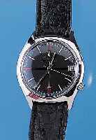 BULOVA Herrenarmbanduhr Accutron, Ref.-Nr. 3-767869, Schweiz um 1967, Edelst. pol., unge-tr. Lagerw., Boden geschr., Zentralsek., ...
