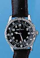 ETERNA Fliegerarmbanduhr Airforce I, Ref.- Nr. A152/8405,41, Schweiz um 1998, Edelst. pol., Boden gedr., Lederband, Orig.-Etui, Be- dienungsanl. ...