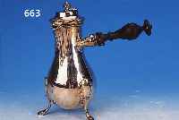 SCHOKOLADENKANNE, PARIS, UM 1775, SILBER, HOLZGRIFF, H. 19.5 CM