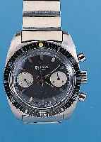 BULOVA Armbandchronograph, Schweiz um 1970, Edelst., Orig.-Edelstahlband, Boden geschr., bei Fertigst. wassergesch., 30-Min.-Stoppzäh- ler, ...