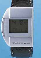 JUNGHANS Funkarmbanduhr Mega I, Ref.-Nr. 26/00100S, Deutschland 1990, Edelst., Lederb. Orig.-Etui, Bed.-Anleitung u. Herkunftsnach- weis, ...