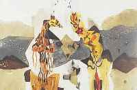 BRANDSTäTTER, KARL, L'OEIL DU CIEL, FARB- LITHOGRAPHIE VON 1984, HANDSIGNIERT, BETITELT UND NUM. 39/150, CA. 39,5 X 49 CM