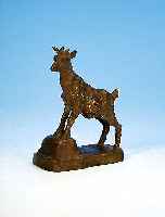Bronzefigur, sign. F. Keith, um 1910, Bildgiesserei Kraas Berlin, stehende Ziege, H. ca. 12 cm