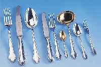 59-teiliges Besteck für 6 Personen, deutsch 30er Jahre, 800er Silber, Wilkens Bremen, best. aus: 6 Messer (Griffe gefüllt, Klingen Stahl), 6 ...