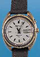 SEIKO Armbandwecker Bell-Matic, Ref.-Nr. 4006-7001, Japan um 1972, Metall hartverg., Edelst.-Schr.-Boden, Zentralsek., Tag u. Datum17 St., ...