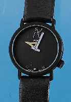 Konvolut: 2 Designerarmbanduhren, 1x AKTEO, Architektenuhr, Design, J.C.Mareschal, schw. matt. Geh., Boden Edelst. gedr., neutr. Leder-band, ...