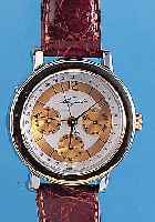 LE GUET Herrenarmbanduhr Du Temps, Ref.-Nr. 2630, Schweiz um 1990, Edelst. pol., Lünette u. Krone hartverg., Automatik m. moderner Tag-Datum u. ...
