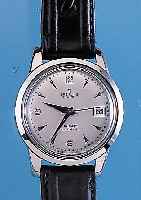 BREITLING Herrenarmbanduhr Modell Unidate, Ref.-Nr. 63-26, Schweiz um 1956, Edelst., Bo- den geschr., bei Fertigst. wassergesch., Blattrest., ...