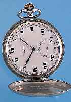 PAUL DITISHEIM Herrentaschenuhr Savonette, Ref.-Nr. 469469, Schweiz um 1937, Nickel, Emailbl. fein haarr., sign., gebl. ...