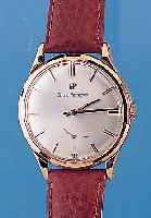 GIRARD PERREGAUX Herrenarmbanduhr, neutr. RG 750/000 Geh., D. ca. 36 mm, Boden u. Glas- r. gedr., vers. Blatt, erhabene Goldstd.-Zei- chen, kl. ...