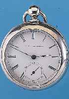 ELGIN HERRENTASCHENUHR LEPINE, REF.-NR. 156356, USA UM 1980, MüNZSILBER, GEH. VON DUEBER, SCHLüSSELAUFZUG, EMAILBL. FEIN HAARR.,SIGN., ...