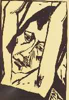 Heckel, Erich, Mädchenkopf, Holzschnitt, ca. 25,5 x 17 cm, u.Gl., R.