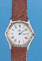 EBEL Herrenarmbanduhr Modell Sport Classic, Ref.-Nr. 181909, Schweiz um 1988, Edelst.- Einschalengeh., Lederb., ...