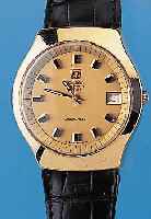 OMEGA HERRENARMBANDUHR MODELL ELEKTRONIK, REF.-NR. 198,021, SCHWEIZ UM 1969, METALL HARTVERG., EDELST.-SCHR.-BODEN, ZENTRALSEK., DATUM, ...