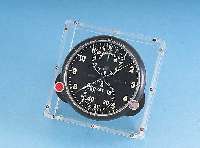 EINBAUBORDCHRONOGRAPH FüR MIG 29 HIER VERWEND-BAR ALS TISCHUHR, IM TRANSPARENTEM PLEXIGL.-GEH., ALS SICHTWERK TECHNISCHE FKT. ERKENNBAR,LITERATUR ...