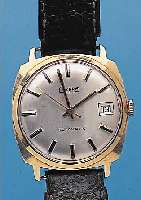 CONDOR HERRENARMBANDUHR, DEUTSCHLAND UM 1964GG 585/000, BODEN GEDR., AUTOMATIK M. ZENTRAL-SEK. U. DATUM, 25 ST., ZENTRALROTOR M. EXCEN- TERMECH., ...