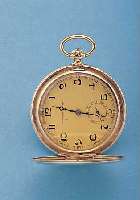 TAVANNES WATCH CO HERRENTASCHENUHR SAVONETTE, REF.-NR. 93610/29, SCHWEIZ UM 1928, 585/000 ROSE-G, STREIFENDEKOR, RAND LORBEER- RELIEF., ...