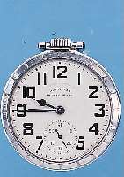 HAMILTON HERRENTASCHENUHR RAILWAY SPECIAL, REF.-NR. R 283384, USA UM 1939, EDELSTAHL, BOD. U. GLASR. GESCHR., EMAILLF. KONTR.- ZIFFERBL., ...