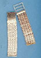 GOLDBAND FüR HERRENARMBANDUHR, GG 750/000, CA. 42.4 G, L. CA. 15.5 CM, STEGBREITE 17 MM, GEBRAUCHSSPUREN